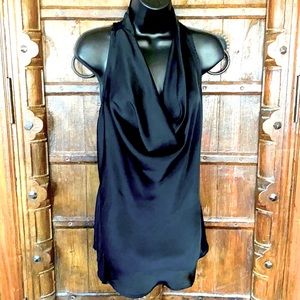 Jessica Simpson Drop Front Sleeveless Black Blouse Size XL Sexy and Flattering